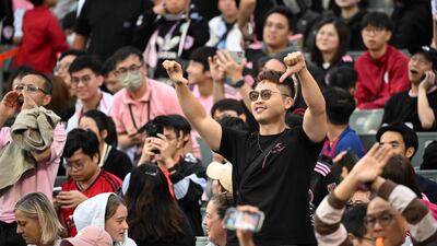 Fans react after not seeing Inter Miami's Argentine great Lionel Messi in action. AFP