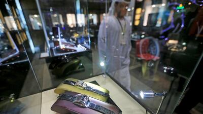 Only 30 pieces of the Bugatti Super Sport limited edition watch, above, priced at Dh1 million each, were made. Ravindranath K / The National