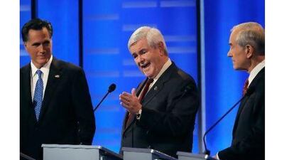 Newt Gingrich's comments on Palestinians was a denial of the two-state solution, readers say. Kevork Djansezian / AFP