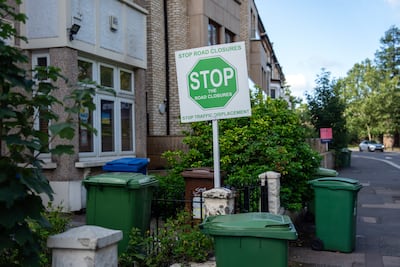 Opposition to road closures in London. Getty Images
