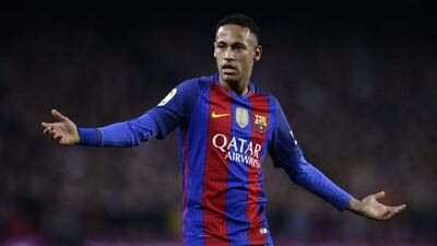 Barcelona striker Neymar shown in a match against Real Madrid earlier this month. Manu Fernandez / AP Photo / December 3, 2016