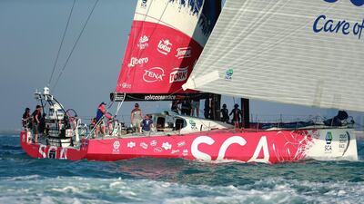Team SCA win the Abu Dhabi In-Port Race.