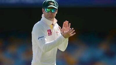 Michael Clarke, left, the Australia captain, said the umpires were right to make extra sure their decisions were accurate in Brisbane. Dave Hunt / EPA