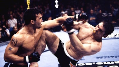 Robbie Lawler, left, makes his UFC debut on May 10, 2002. He beat Aaron Riley by unanimous decision. Photo: UFC