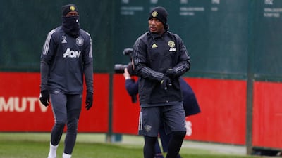 Manchester United new boy Odion Ighalo, right. Reuters