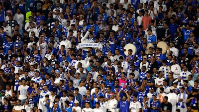Al Hilal fans during the game against Damac. Getty