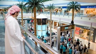 The starting grid for Grand Prix tickets at Abu Dhabi's Marina Mall.