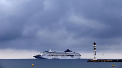 The Oceana cruise liner, has 10 passenger decks, 975 cabins, 850 crew and a capacity of 1,950 passengers. Valery Hache / AFP