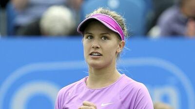 Eugenie Bouchard’s 7-6, 6-3 win over Alison Riske at Eastbourne on Tuesday was her first on grass this season. Gareth Fuller / AP Photo
