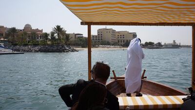 A new abra service operating on the Grand Canal offers free travel between four high-end hotels for members of the public, although hotel guests will have priority. Delores Johnson / The National