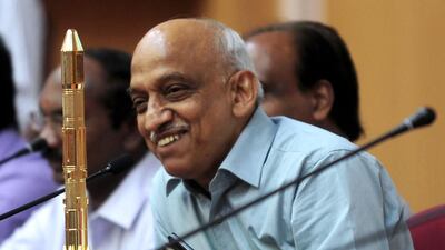 Indian Space Research Organisation chairman, A S Kiran Kumar at a press conference after the launch of the Polar Satellite Launch Vehicle. Arun Sankar/AFP