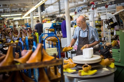 Rachel Reeves visited the Joseph Cheaney & Sons factory in Desborough last year when she was shadow chancellor. Getty Images