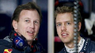Red Bull Racing team principal Christian Horner, left, is glad there is now clarity over the Bahrain Grand Prix.