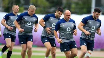 Ireland training at the Arcs Urayasu Park on Thursday. PA
