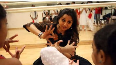 Pali Chandra instructs young dancers in the finer points of the ancient art of kathak during rehearsals for the forthcoming Dancing Divas 2010 - Five Elements, to be held in Dubai on June 12.