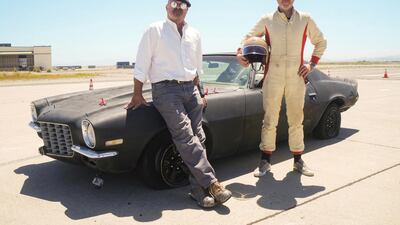 Jamie Hyneman, left, and Adam Savage, the hosts of Mythbusters. Courtesy Discovery Channel