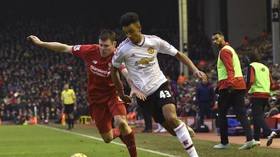 Cameron Borthwick-Jackson, right, is reportedly set to join Wolverhampton on loan. Paul Ellis / AFP