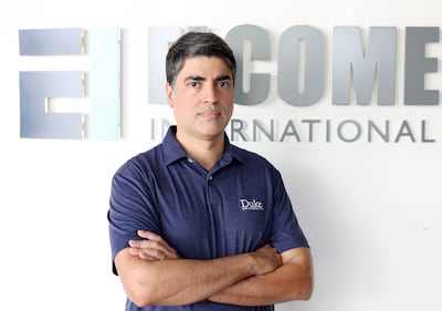 Jimmy Grewal, managing director of Elcome, at the company's offices in Dubai Investments Park. Chris Whiteoak / The National