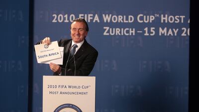 Tim Roth as Sepp Blatter in a scene from United Passions. David Koskas / Screen Media Films via AP