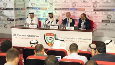 Alberto Zaccheroni speaks to the media. Chris Whiteoak / The National
