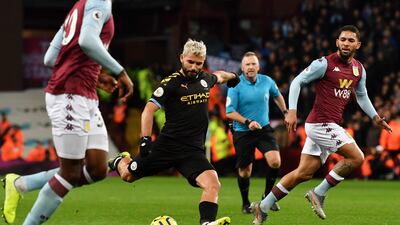 Manchester City's Sergio Aguero became the all-time leading overseas goalscorer in the Premier League. AFP