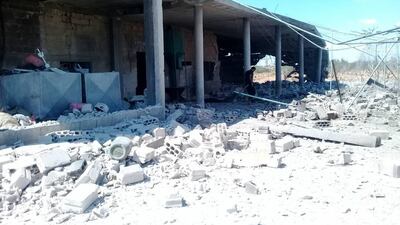 Syrian activist Yaser Shehada said the Russian navy destroyed his family's olive tree farm in the village of Akirbat in the province of Hama on June 22, 2017. But the Russian claimed they had targeted an ISIL base instead. Photo courtesy Yasser family