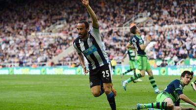 Andros Townsend was instrumental in two of Newcastle United's goals against Swansea City at St James' Park, before scoring the third himself. Stu Forster / Getty Images