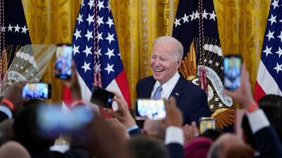 President Joe Biden at an Eid Al Fitr celebration at the White House. Sources say it is unlikely a similar event will be held this year. AP