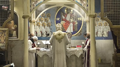 Christamas mass in Cairo. Mahmoud Nasr / The National