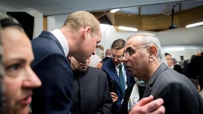 Sami met Prince William during his visit to Christchurch after the attacks. Courtesy Adeeb Sami.