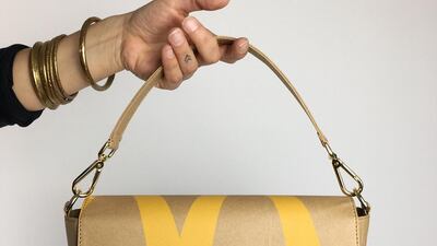 A Fendi Baguette bag made from McDonald’s packaging