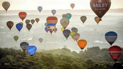 The Bristol International Balloon Fiesta is the biggest of its kind in Europe, with more than 100 balloons regularly taking to the skies. Getty Images