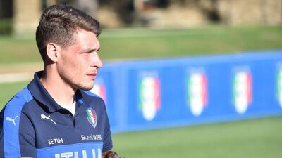 Italy forward Andrea Belotti during the team training session. Maurizio Degl’Innocenti / EPA