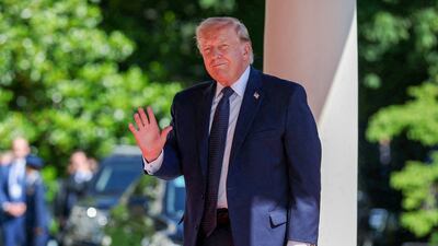 Mr Trump is among the world leaders attending the high-profile talks. Getty Images
