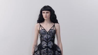 Alexander McQueen autumn/winter 2022 pre-collection, Look 48, which inspired the artist Marcia Michael. Photo: Alexander McQueen