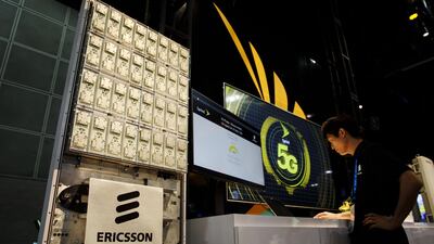 The inside of an Ericsson AB 5G capable Massive MIMO antenna is displayed at the Sprint Corp. booth during the Mobile World Congress Americas event in Los Angeles, California, U.S., on Friday, Sept. 14, 2018. The conference features prominent executives representing mobile operators, device manufacturers, technology providers, vendors and content owners from across the world. Photographer: Patrick T. Fallon/Bloomberg