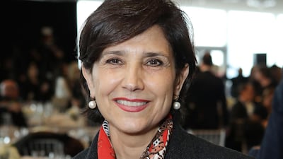 Lebanon’s permanent representative to the United Nations Amal Mudallali attends the UN Women For Peace Association 2019 Awards Luncheon at UN headquarters in New York. Getty