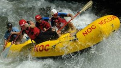 The Chattooga river in North Carolina is a wild ride for adventurous rafters, with challenging rapids that are not easily tamed.