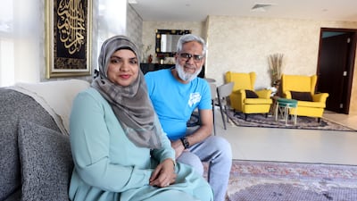 Akhter Arkate and his wife Rehana own a three-bedroom apartment in Dubai Production City. All photos: Chris Whiteoak / The National