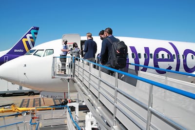 New low-cost US airline Avelo will give away 500 pairs of round-trip tickets to new graduates this summer to celebrate the restart of travel. Courtesy Avelo