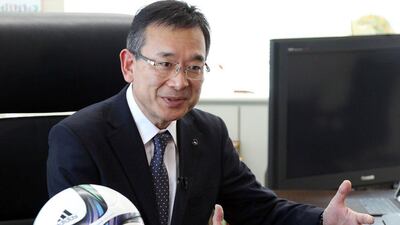 J-League chairman Mitsuru Murai admits Japanese football faces a huge challenge should the Qatar World Cup move to November, but his organisations are happy to help in order to make the World Cup a success. Yoshikazu Tsuno / AFP