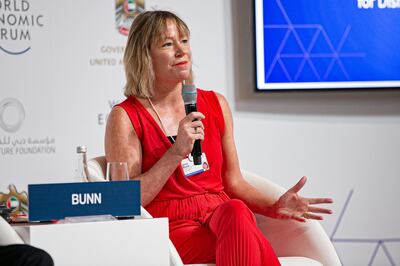 Alice Bunn of the UK and European space agencies speaks about the need to regulate global powers' use of space. Courtesy: World Economic Forum