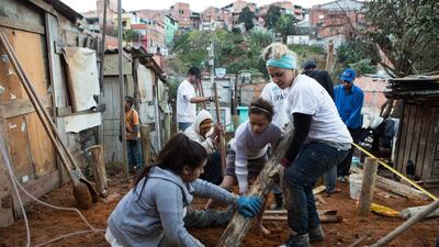 The experience helped families and gave the volunteers valuable insight into how people living in the poverty-stricken neighbourhood cope. Photo courtesy Amelia Johnson
