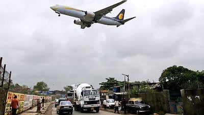 From its home base in Mumbai, Jet Airways will open up dozens of new Indian destinations for Etihad Airways' global network. Pal Pillai / AFP