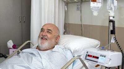 Stephen Collins, pictured at Medcare Hospital in Dubai, needed a blood transfusion but there is a citywide shortage of A-negative. Leslie Pableo for The National