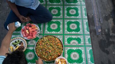 The captains prepare a simple meal before iftar.
