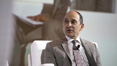 Akbar Al Baker, chief executive officer of Qatar Airways, speaks during the CAPA Asia Aviation and Corporate Travel Summit in Singapore, on Tuesday, November 7, 2017. Ore Huiying / Bloomberg