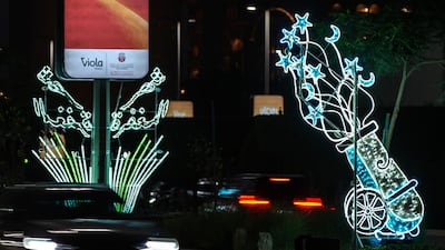 The decorations aim to provide a joyful setting that reflects the values of the holy month. Victor Besa / The National