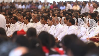 Worshippers gathered in their thousands at St Joseph's Church in Abu Dhabi to celebrate Good Friday. Delores Johnson / The National