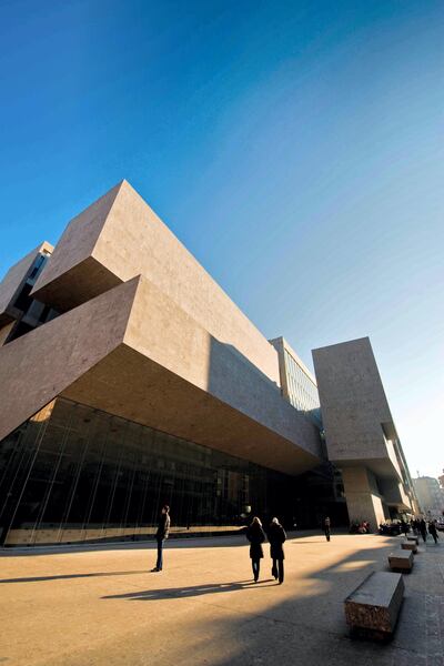Bocconi University in Italy, designed By Grafton Architects, Shelley McNamara and Yvonne Farrell. Getty Images